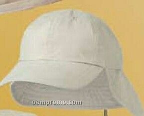 Microfiber 6 Panel Low Profile Fishing Cap With Back Neck Flap