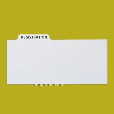 Small Registration Envelope File Box Tabs 24 Pack - Stock Imprint