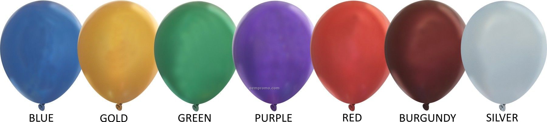 Unimprinted Metallic Latex Balloons (9")