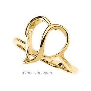 14ky 13mm Ladies' Heart Ring