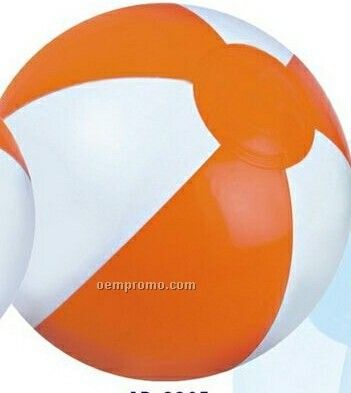 24" Inflatable Orange & White Beach Ball