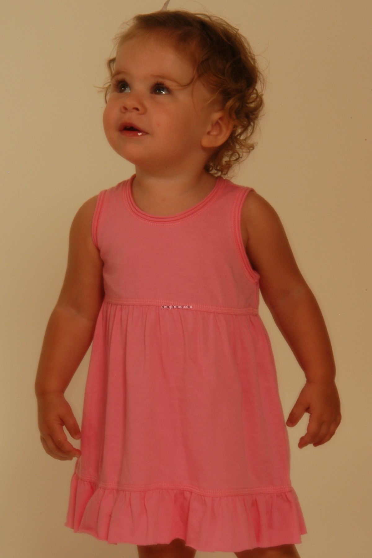 Infants Tiered Double Rolling Raw Edge Tank Dress