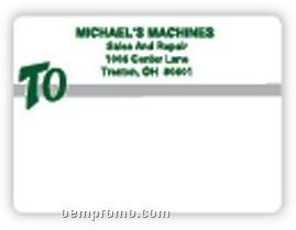 Pinfed Mailing Label With Green To