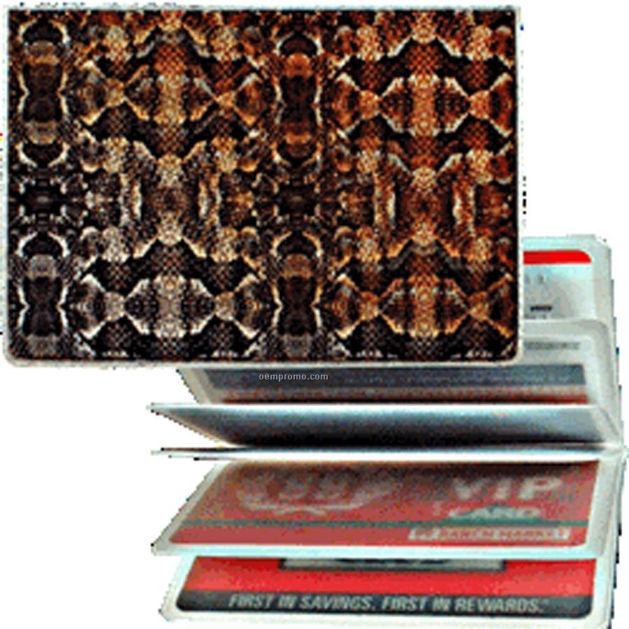 3d Lenticular Id / Credit Card Holder (Stock) Snakeskin