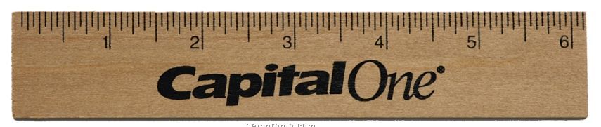 6" Wooden Ruler With Inch Scale