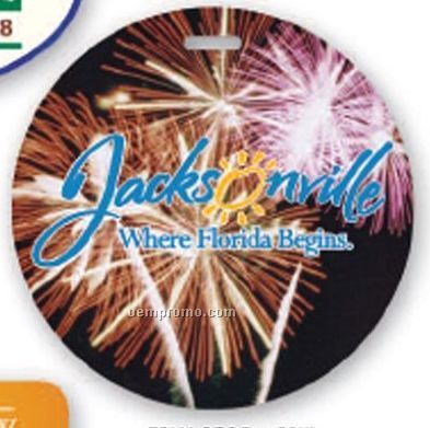 Round Full Color Write On Tag (3 1/2" Diameter)