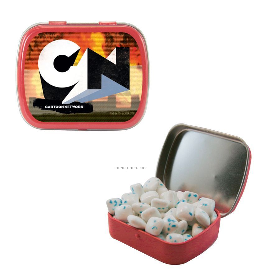 Small Red Mint Tin Filled With Sugar Free Gum