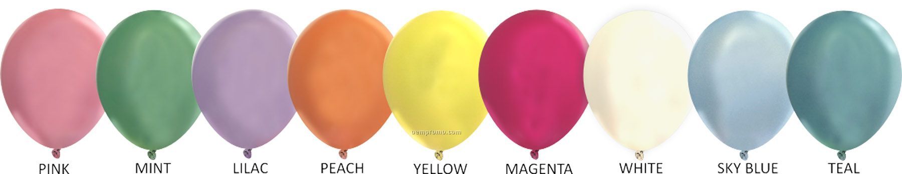 Unimprinted Pearl Latex Balloons (9