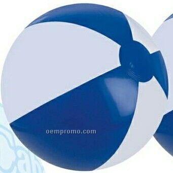 20" Blue & White Inflatable Beach Ball