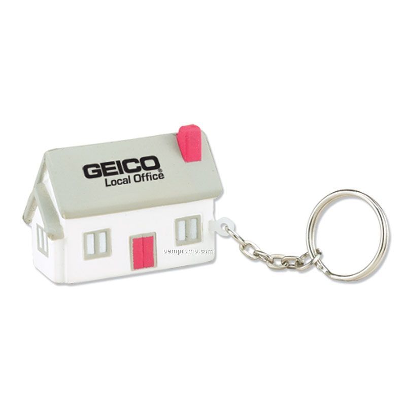 House Squeeze Toy Key Chain