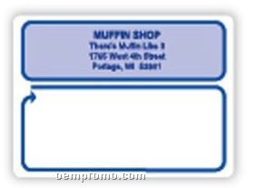 Pinfed Mailing Label With Shaded Blue