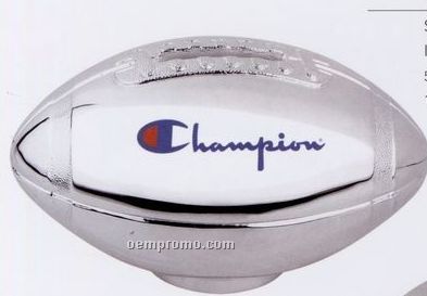 Silver Plated Football Bank