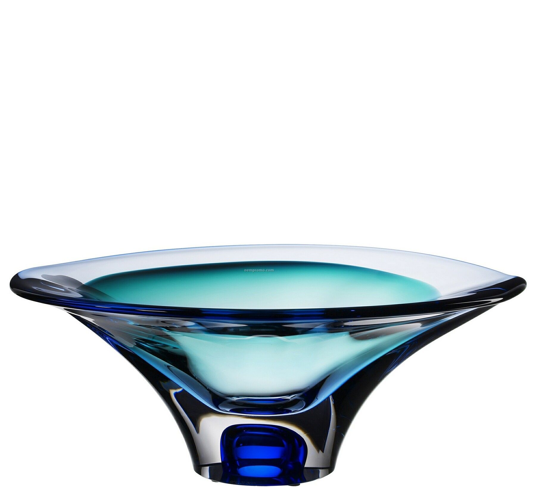 Vision Blue Conical Glass Bowl By Goran Warff