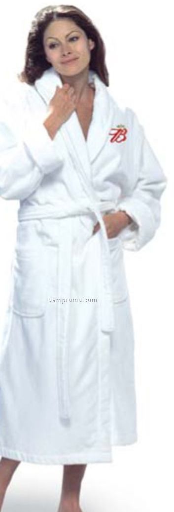 White Terry Velour Shawl Collar Robe (1 Size)