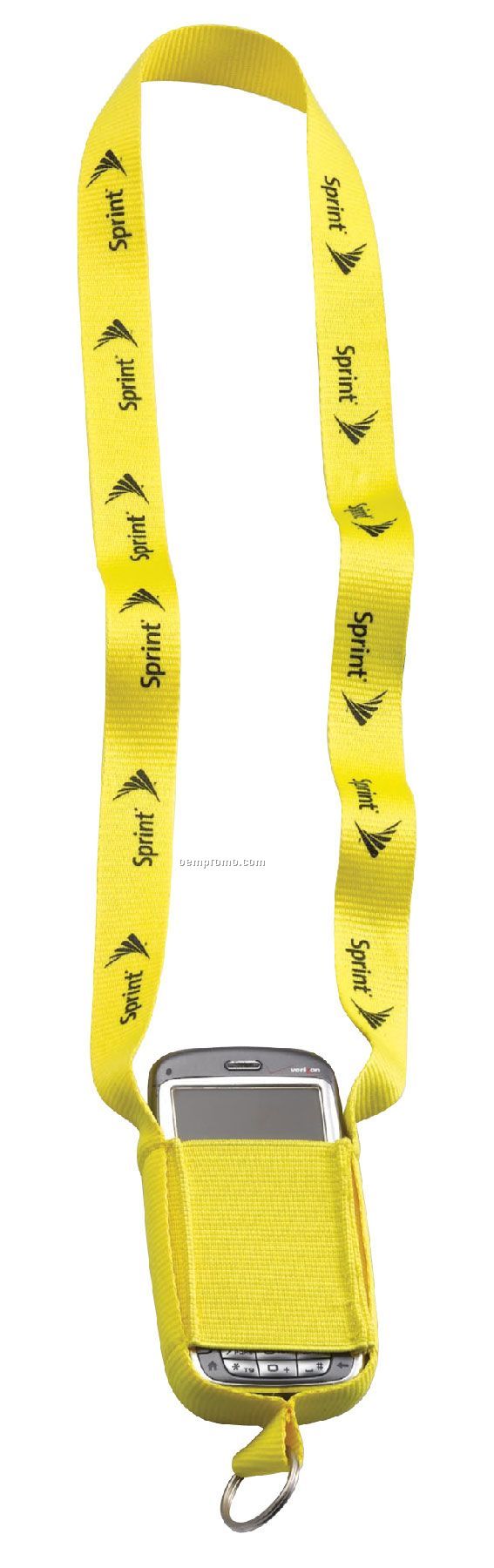 3/4" Polyester Cell Phone Lanyard With Metal Split Ring