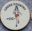 7/8" (Track Female Cross Country) Lapel Pins - Medallions Stock Kromafusion