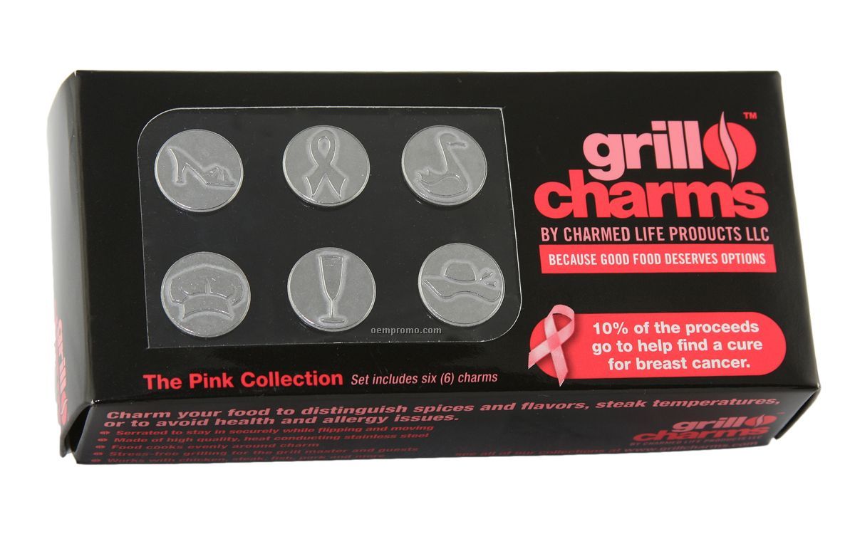 Custom Pink Collection Grill Charms