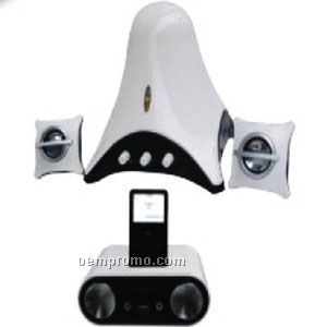 Futuristic Sound System W/Square Speakers