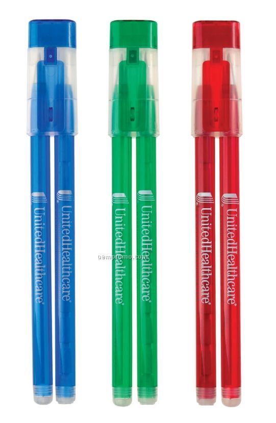 Multi Task Pen & Pencil Set W/ Pencil Eraser