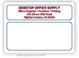Pinfed Mailing Label With Blue Border