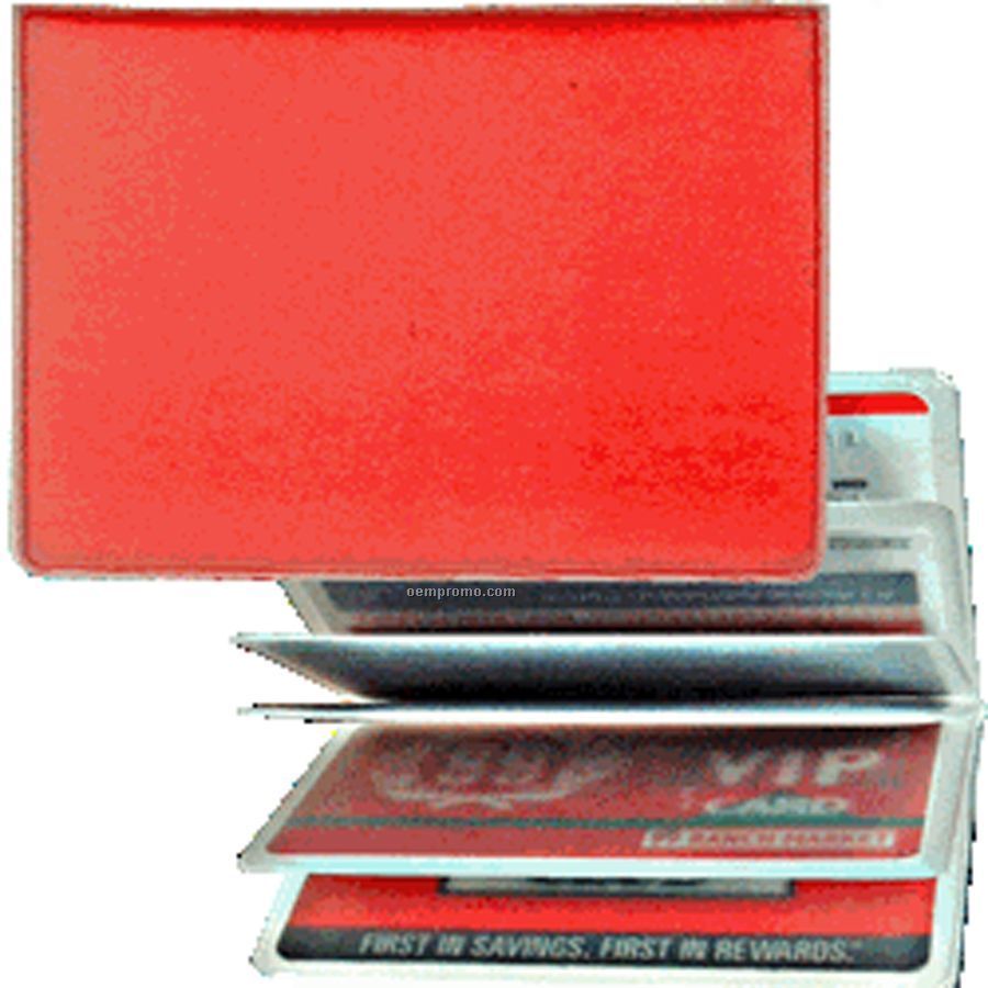 Red/White 3d Lenticular Id / Credit Card Holder (Stock)