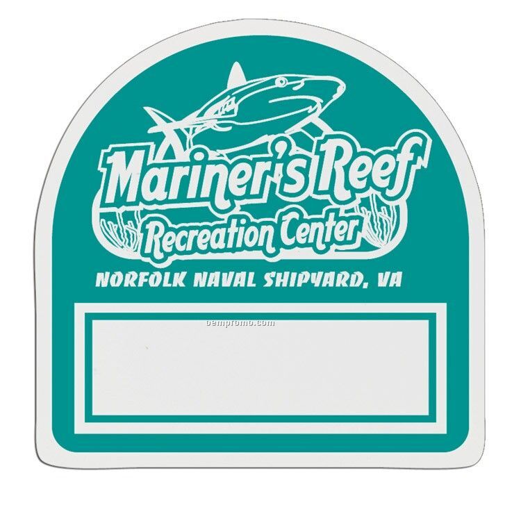 Rounded Top Lightweight Plastic Badge (2 1/2")
