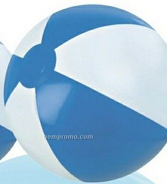 24" Inflatable Light Blue & White Beach Ball