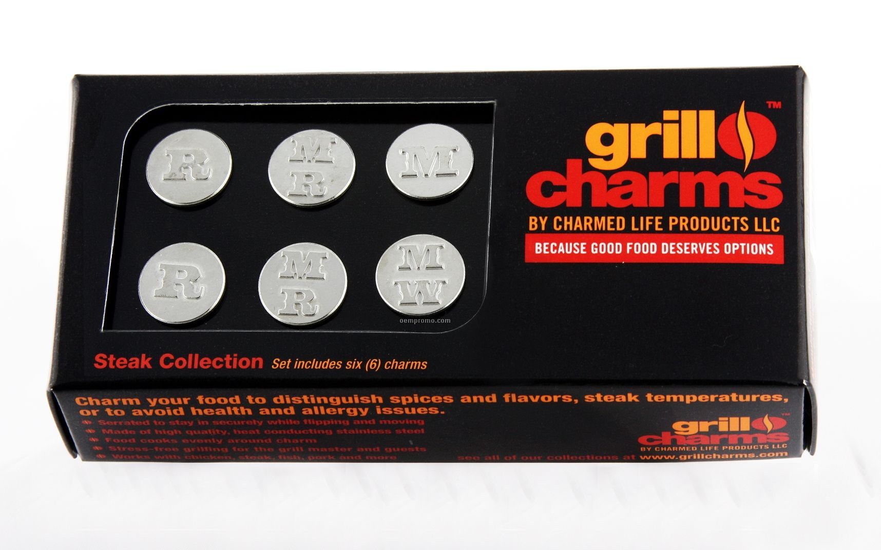 Blank Grill Charms 6 Piece Variety Unit