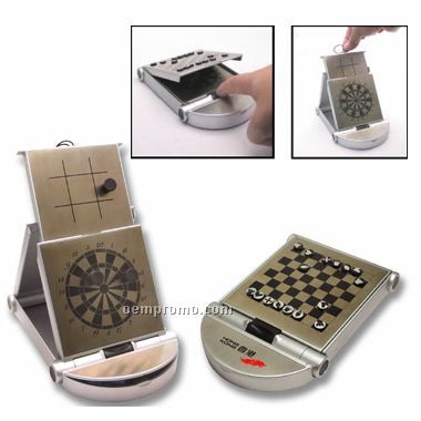 Dart, Chess, Checker, Tic Tac Toe Combination Game Set (Screen)