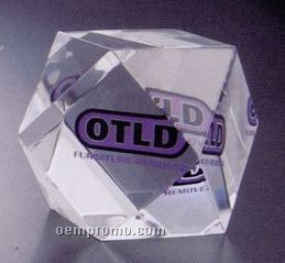 Lucite Faceted Cube Award (3