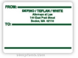 Pinfed Mailing Label With Green Lines