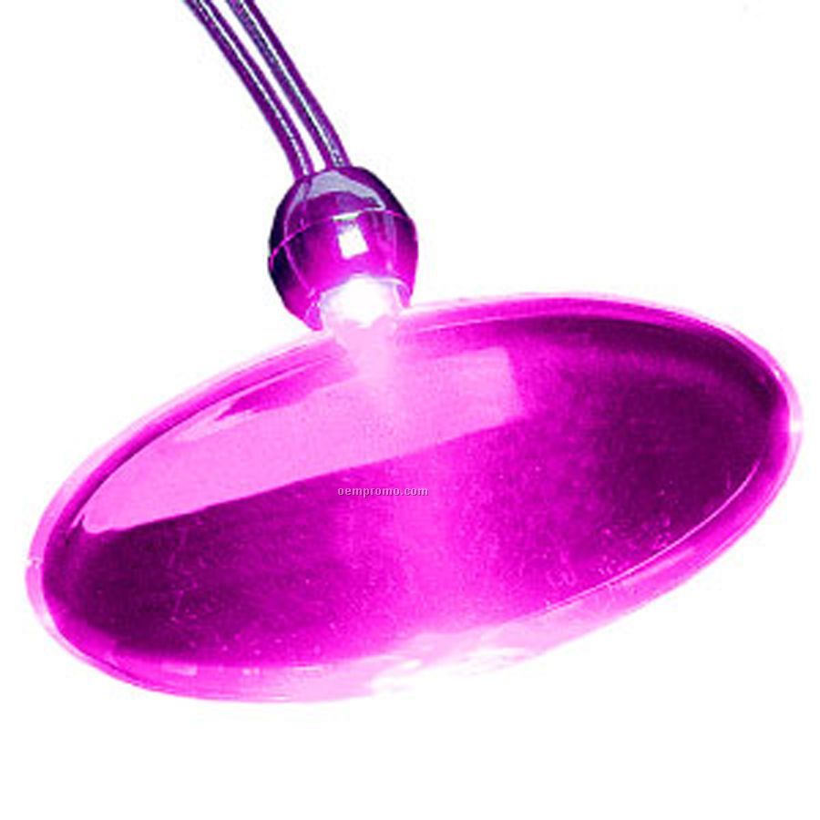 Pink Oval Light Up Pendant Necklace