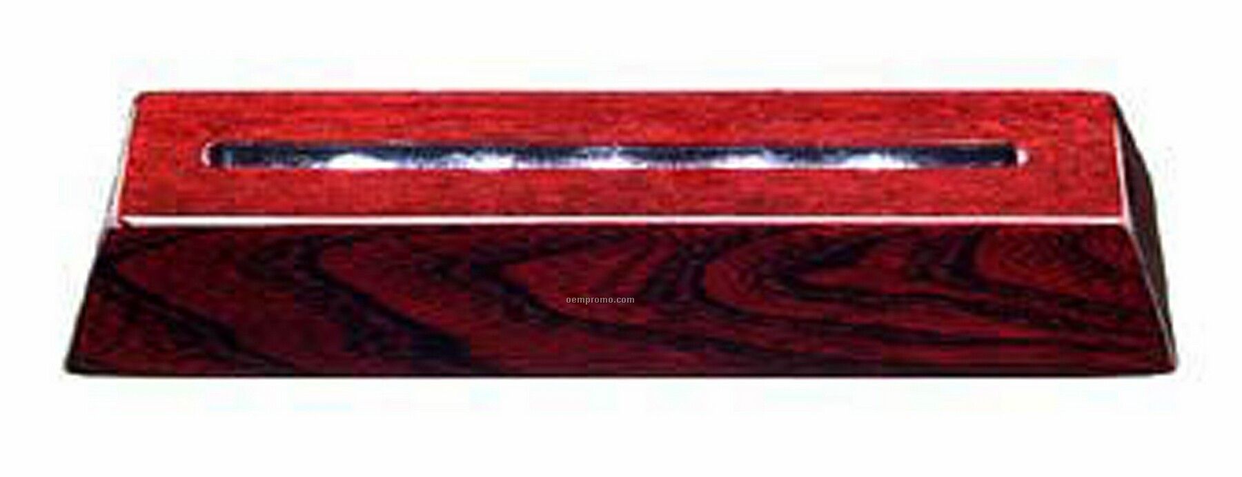 Rosewood LED Slotted Base For 1/2" Thick X 6" Wide Glass.