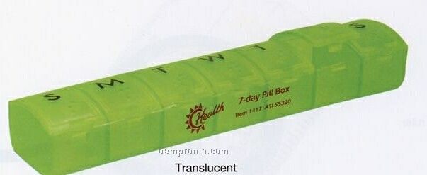Translucent 7 Day Pill Box