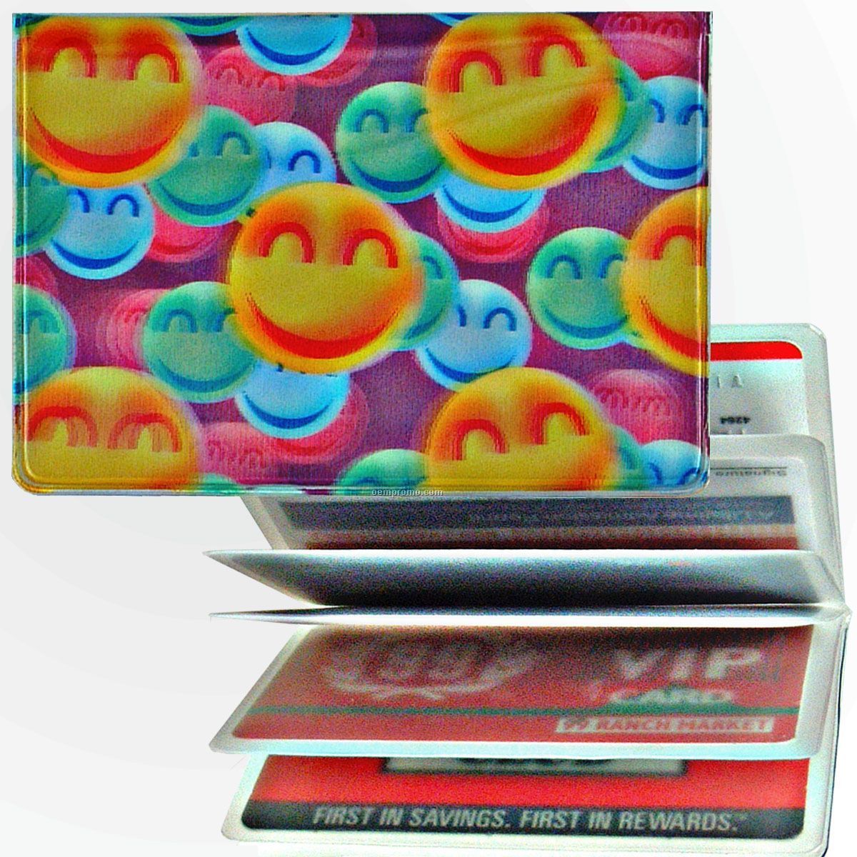 3d Lenticular Id / Credit Card Holder (Smiley Face)