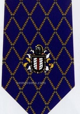 Custom Logo Woven Poly-silk Tie - Pattern Style A