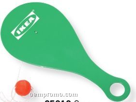 Green Plastic Paddle Ball (Printed)