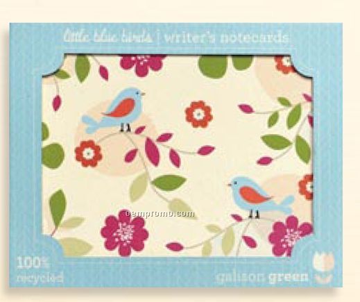 Little Blue Birds Writer's Notecards