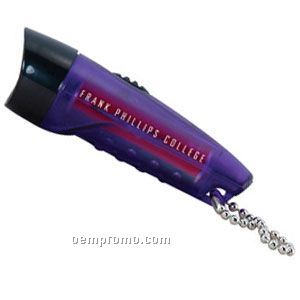 Translucent Purple Flashlight Keychain