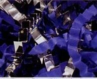 10# Royal Blue & Silver Paper & Metallic Blends Crinkle Cut Paper Shreds