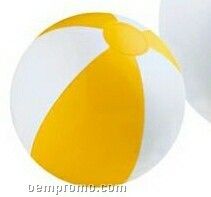 6" Inflatable Yellow & White Beach Ball