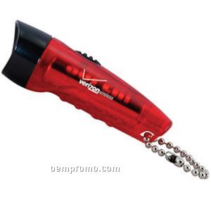 Translucent Red Flashlight Keychain