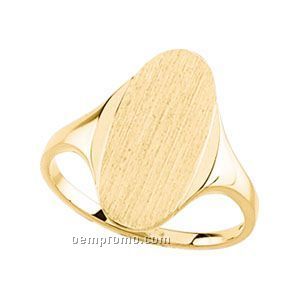 14ky 17x8-1/2 Ladies' Oval Signet Ring