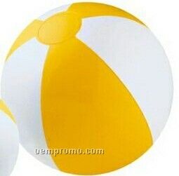 9" Inflatable Yellow & White Beach Ball
