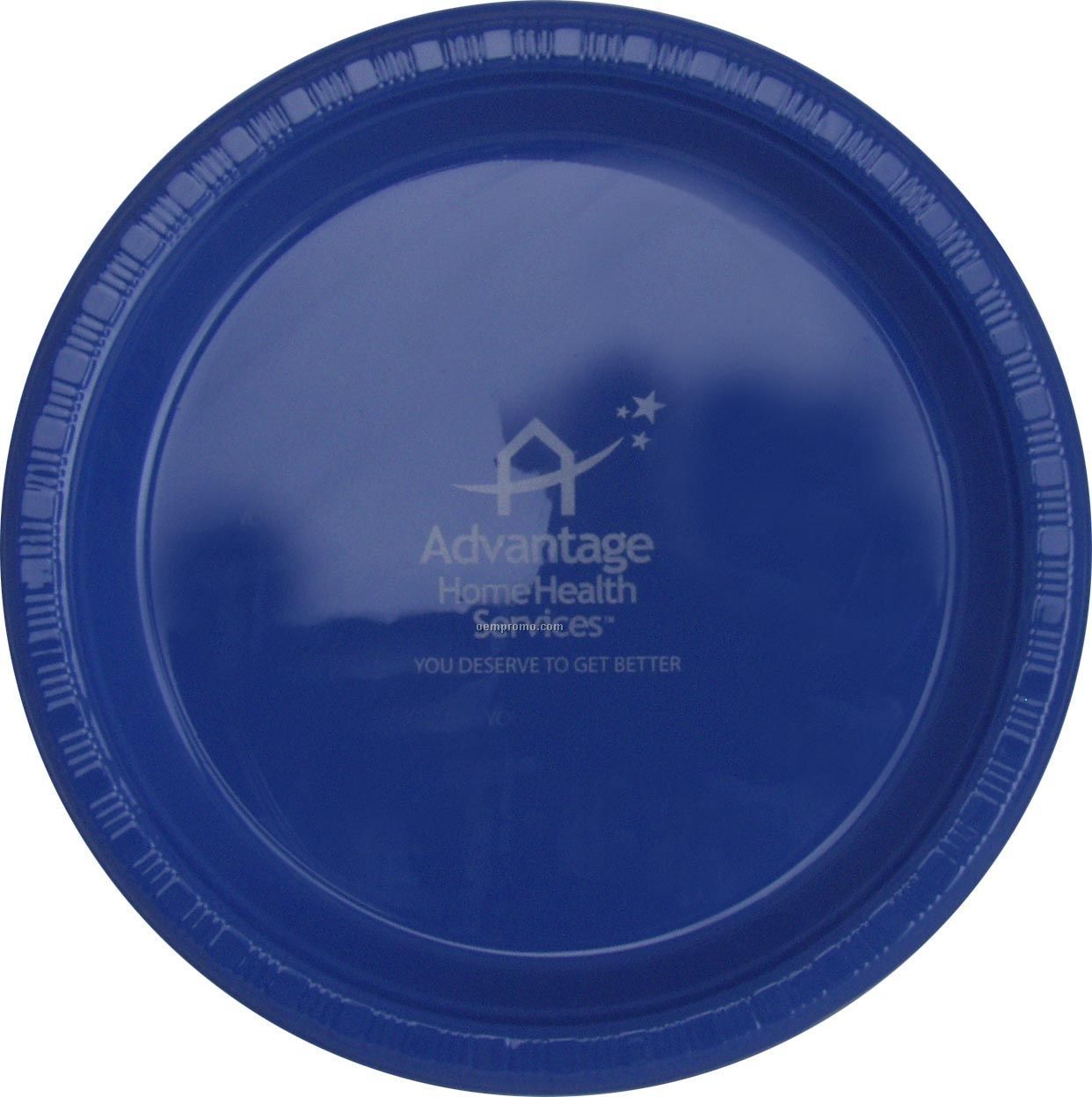 9" Round True Blue Colorware Paper Plate