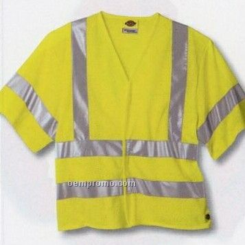 Short Sleeve Mesh Safety Vest W/ Scotchlite Reflective Tape