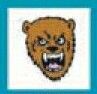 Sport/ Mascot Stock Temporary Tattoo - Bear Head (2"X2")