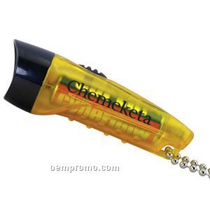 Translucent Yellow Flashlight Keychain