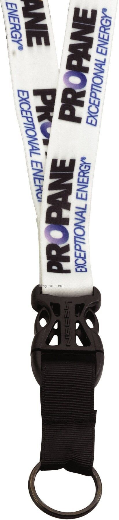 3/4" Dye Sublimated Lanyard With Plastic Snap Buckle Release & Split Ring