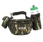 Camo Zipper Fanny Pack With Bottle Holder / Pouch